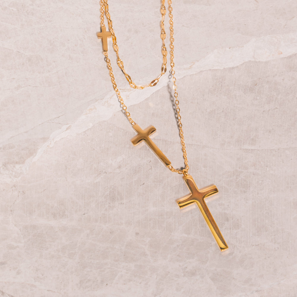 Triple Cross Necklace