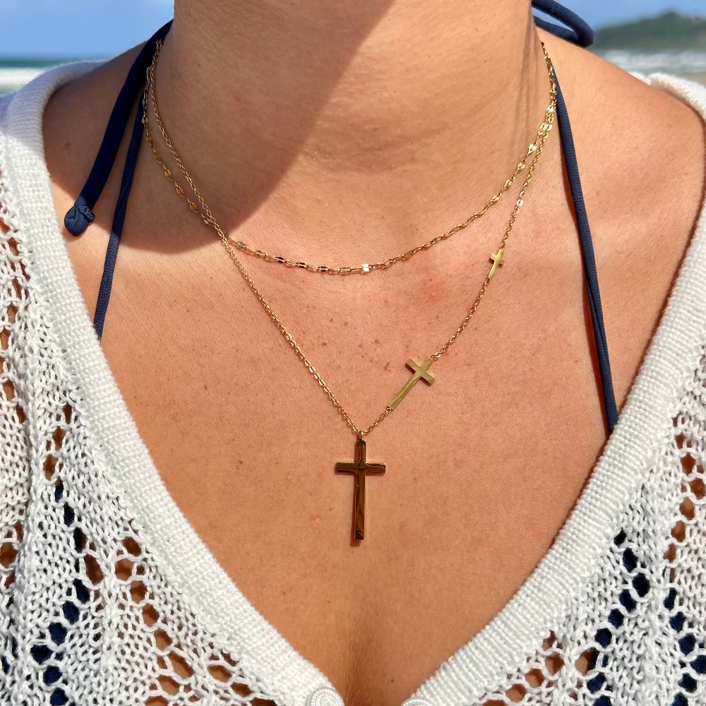 Triple Cross Necklace
