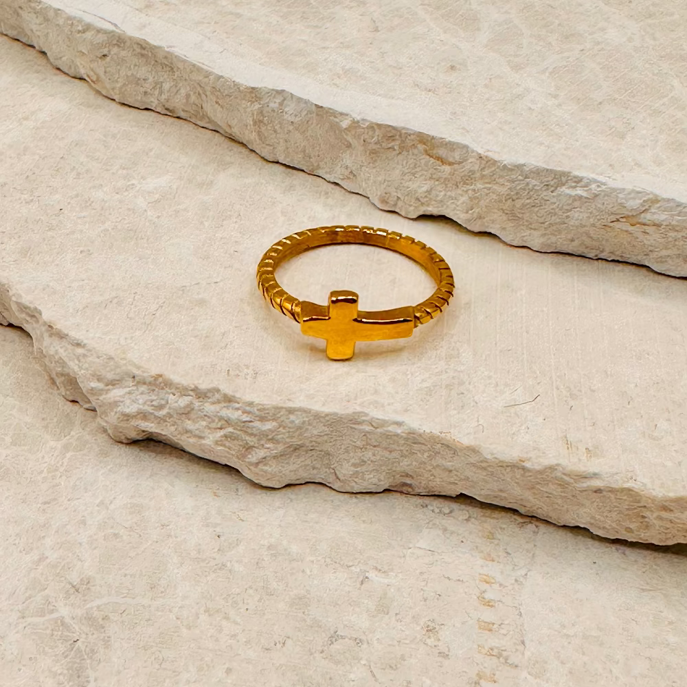 Golden Cross Ring
