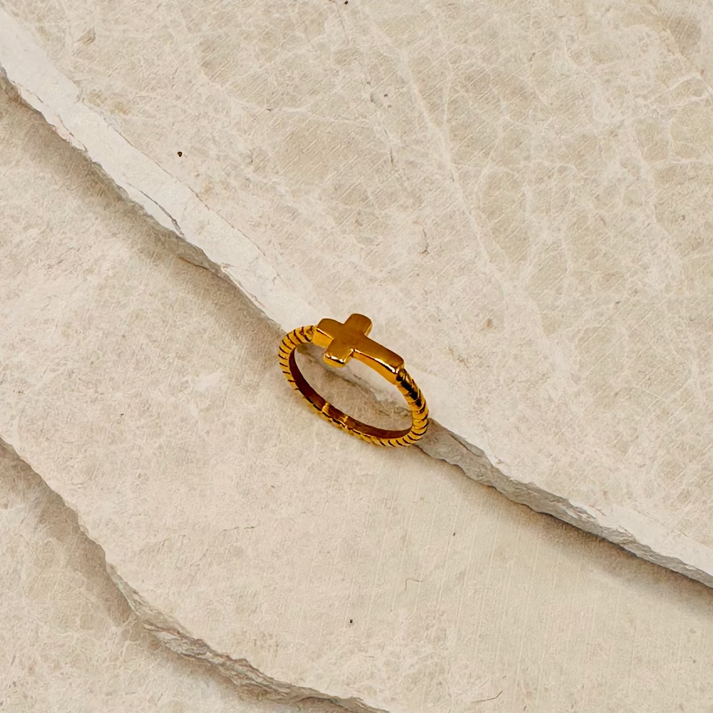 Golden Cross Ring