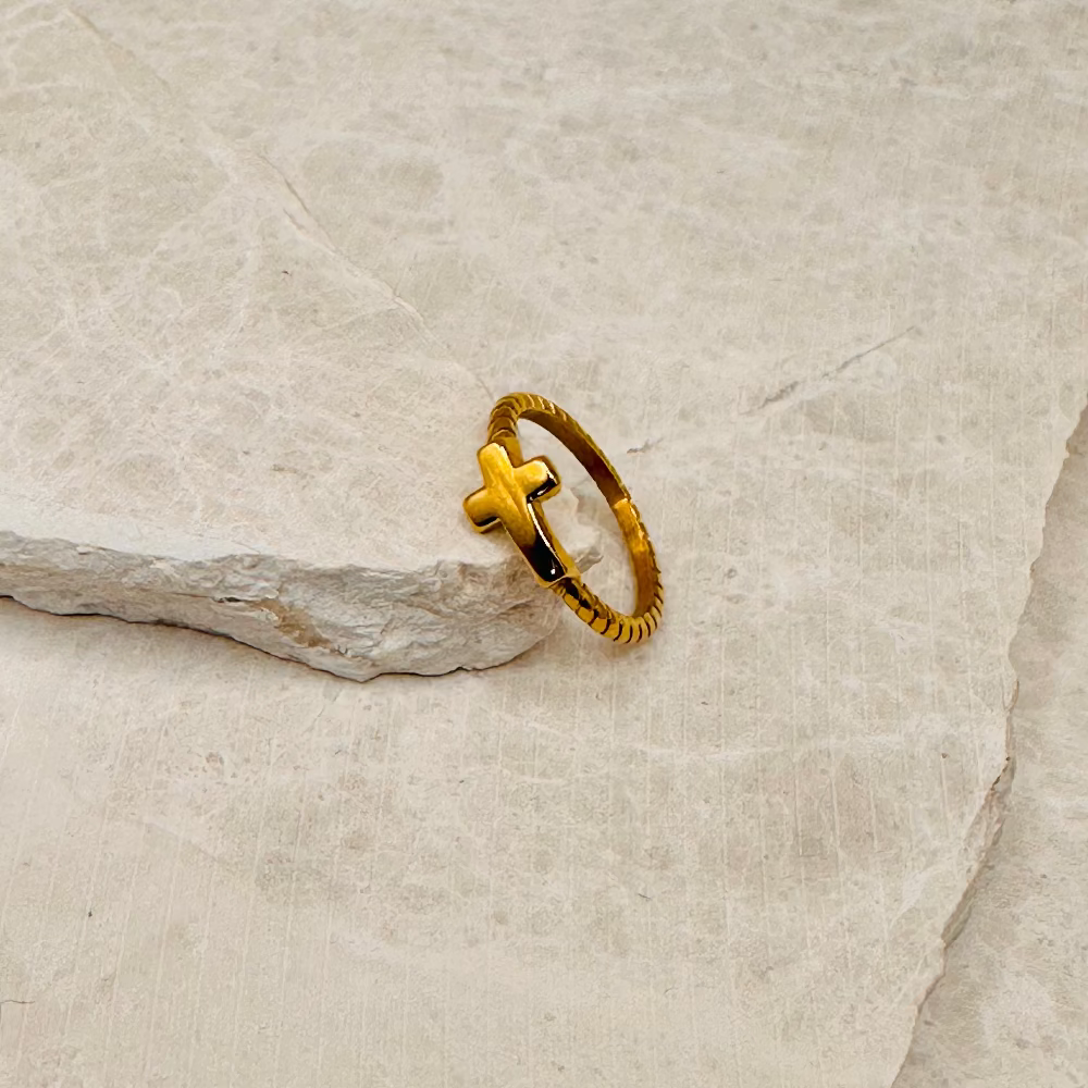 Golden Cross Ring