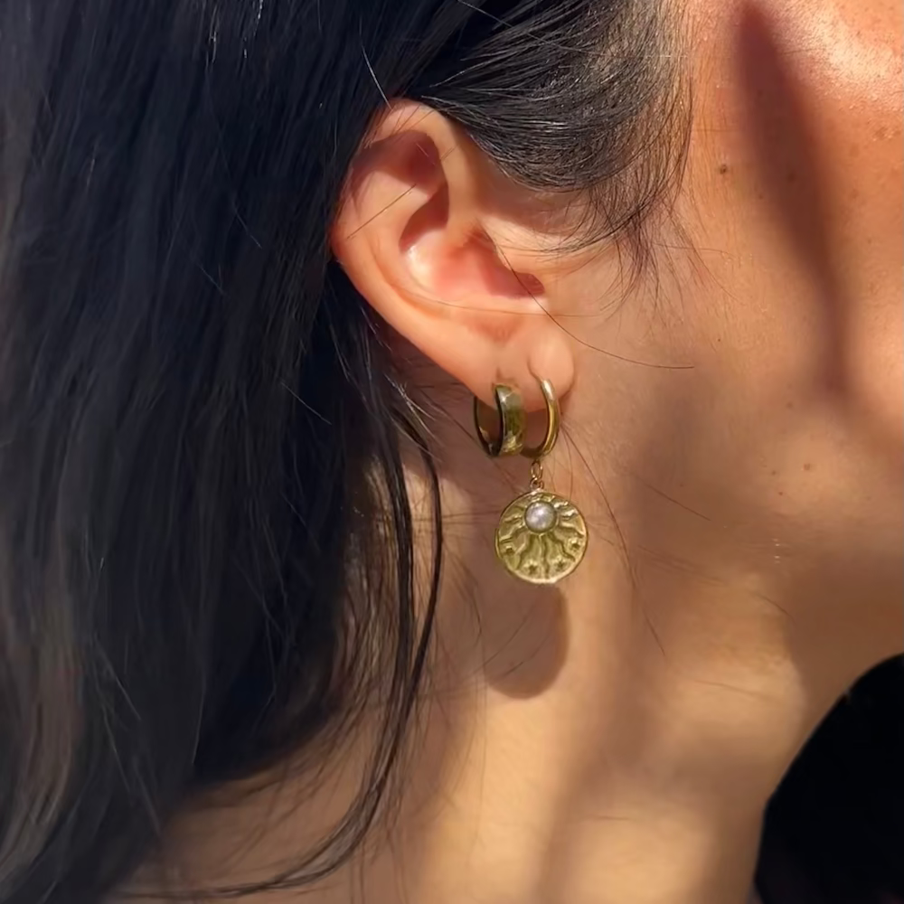 Surya Mother of Pearl Earrings