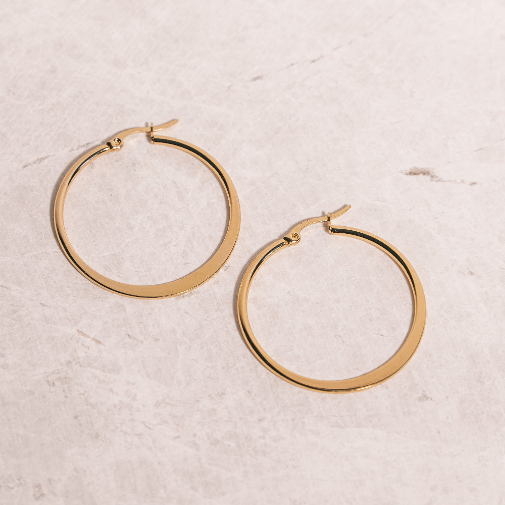 Elisa Flat Hoops