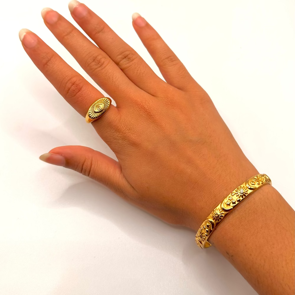 Aztec Eye Ring